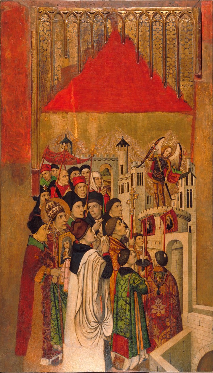 Apparition de saint Michel au château Saint-Ange - Jaume Huguet