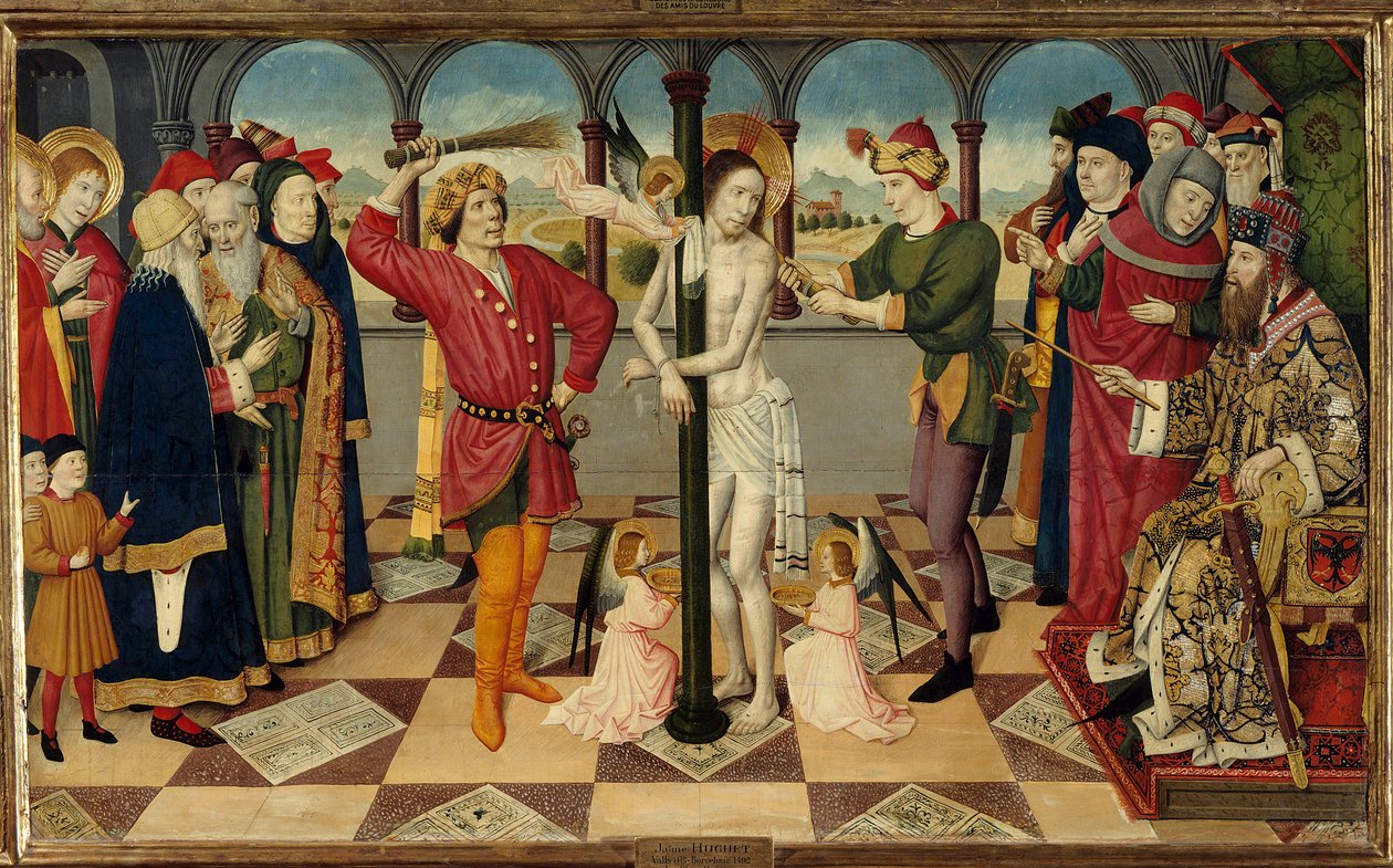 La flagellation du Christ devant Ponce Pilate - Jaume Huguet