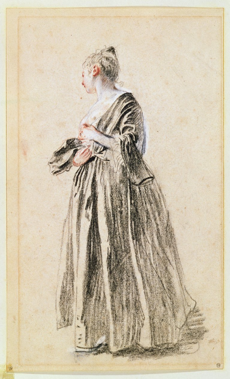 Femme debout - Jean-Antoine Watteau