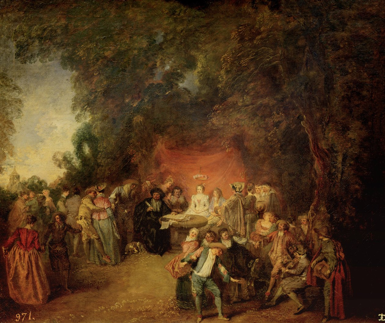 Le Contrat de mariage, c.1712-13 - Jean Antoine Watteau