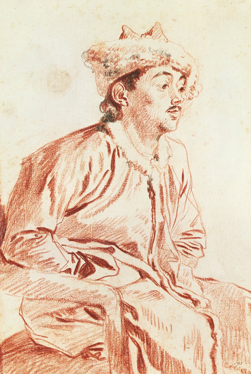 Jeune homme en costume oriental - Jean Antoine Watteau