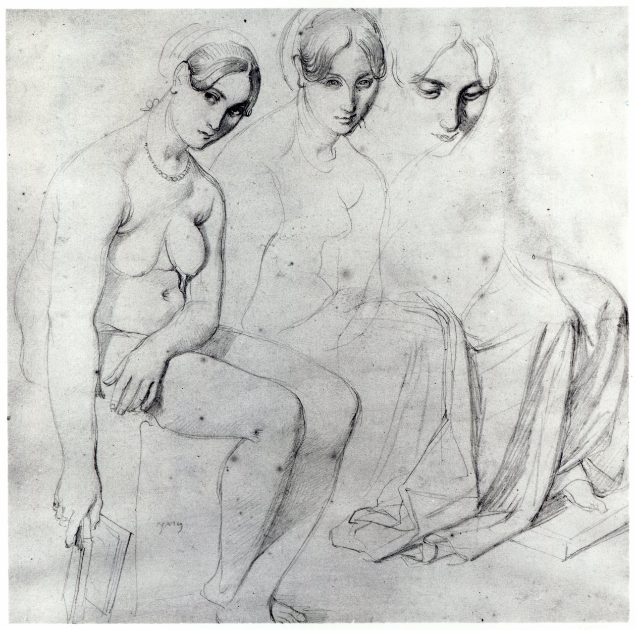 Étude pour Francesca da Rimini - Jean Auguste Dominique Ingres