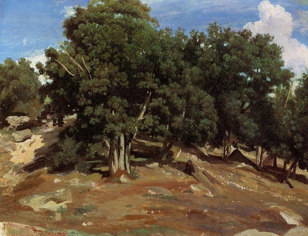 Chênes noirs de Bas-Breau - Jean Baptiste Camille Corot