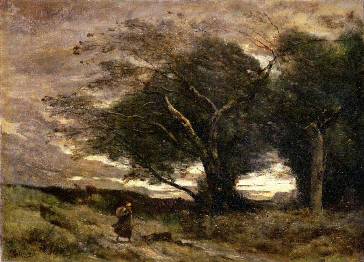 Rafale de vent, 1866 - Jean Baptiste Camille Corot