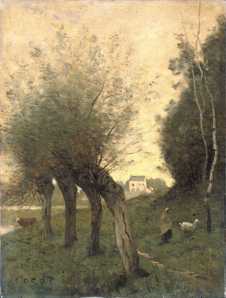 Paysage avec saules têtards - Jean Baptiste Camille Corot