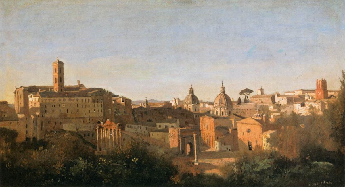 Le Forum vu des jardins Farnèse - Jean Baptiste Camille Corot