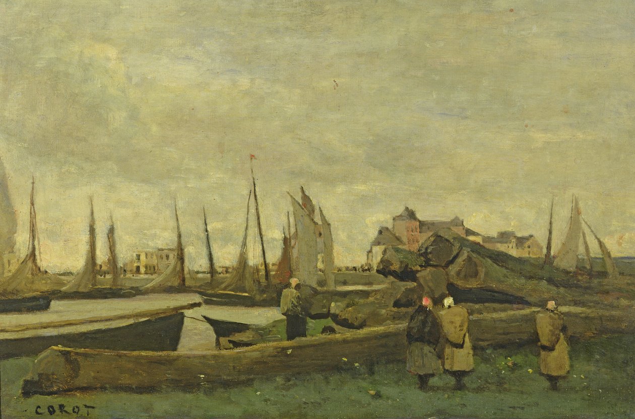 Tréport - Un quai, vers 1855-65 - Jean Baptiste Camille Corot