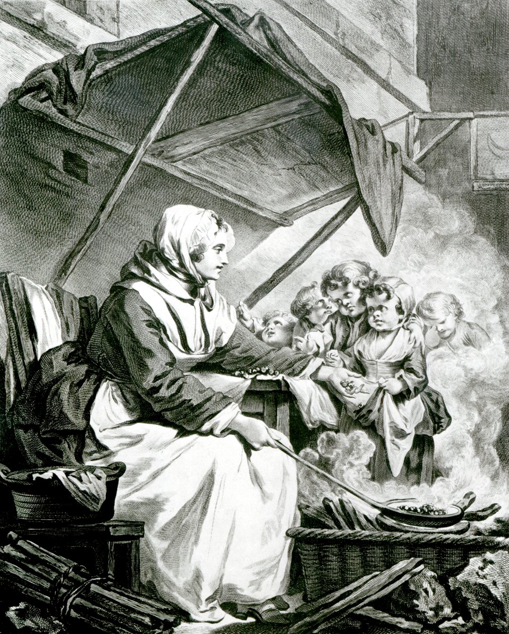 Marchandage de châtaignes - Jean Baptiste Greuze