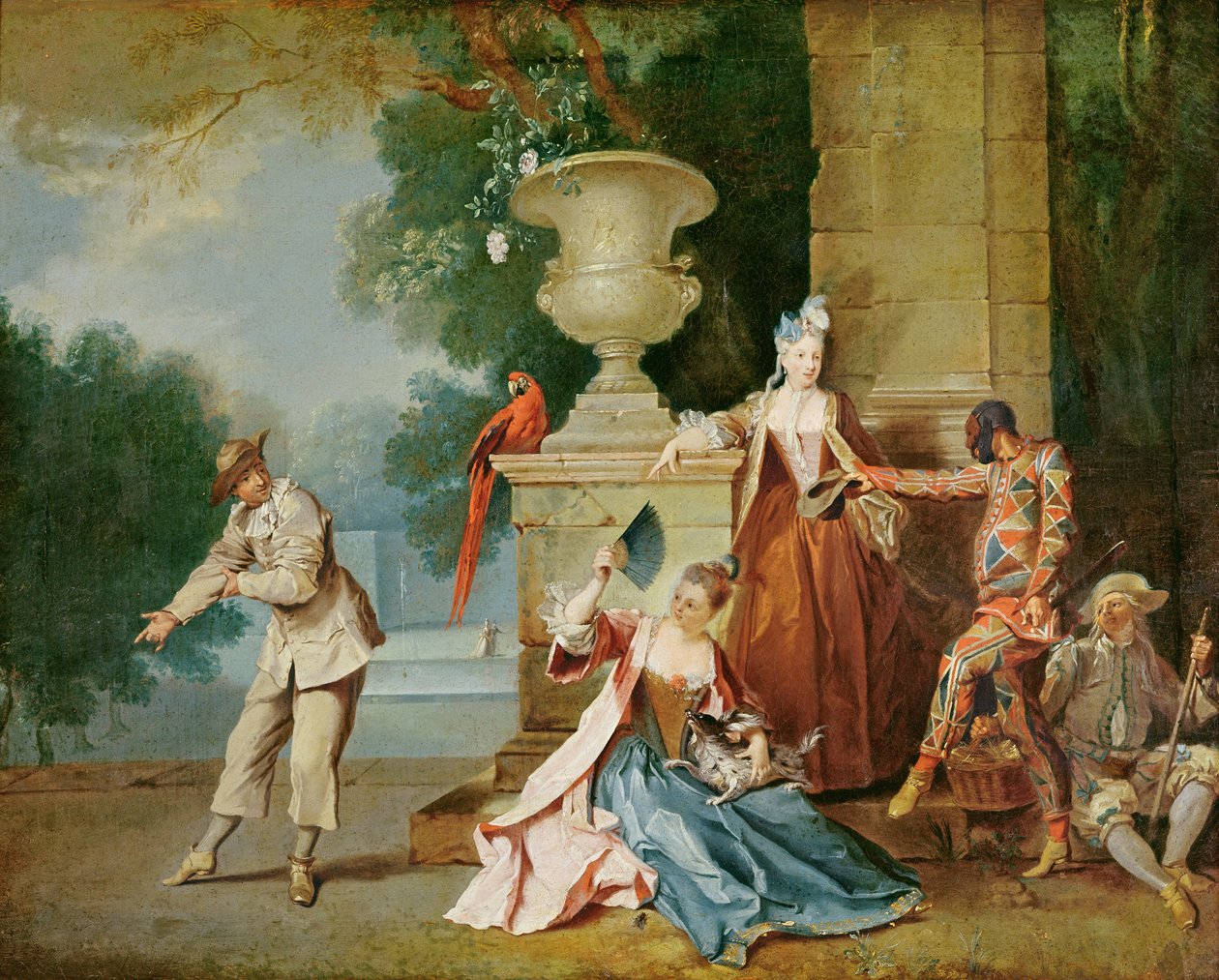 Comédiens italiens dans un parc, vers 1725 - Jean Baptiste Oudry