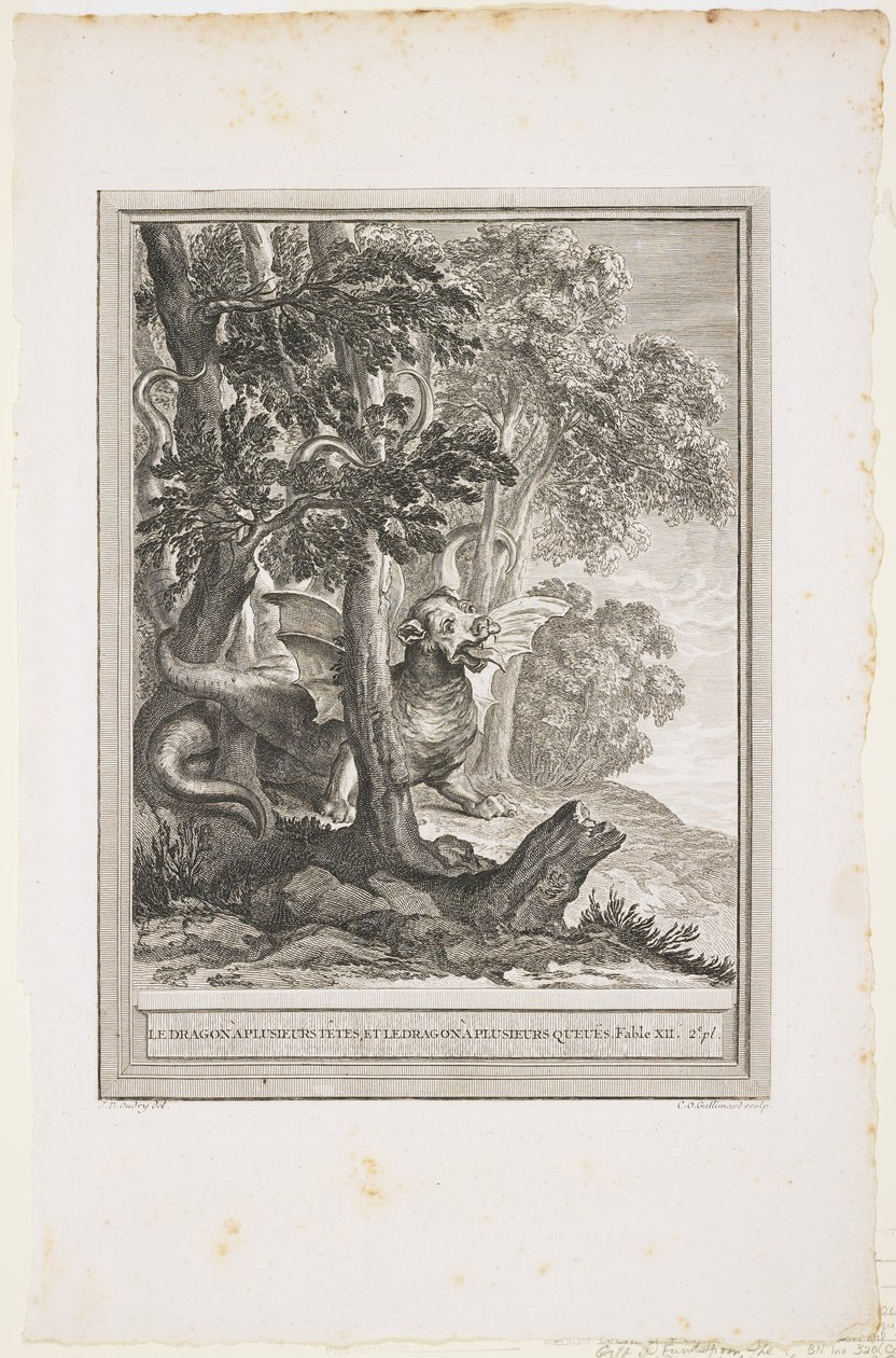 Le Dragon aux nombreuses queues, Fable XII, vers 1753-1755 - Jean Baptiste Oudry