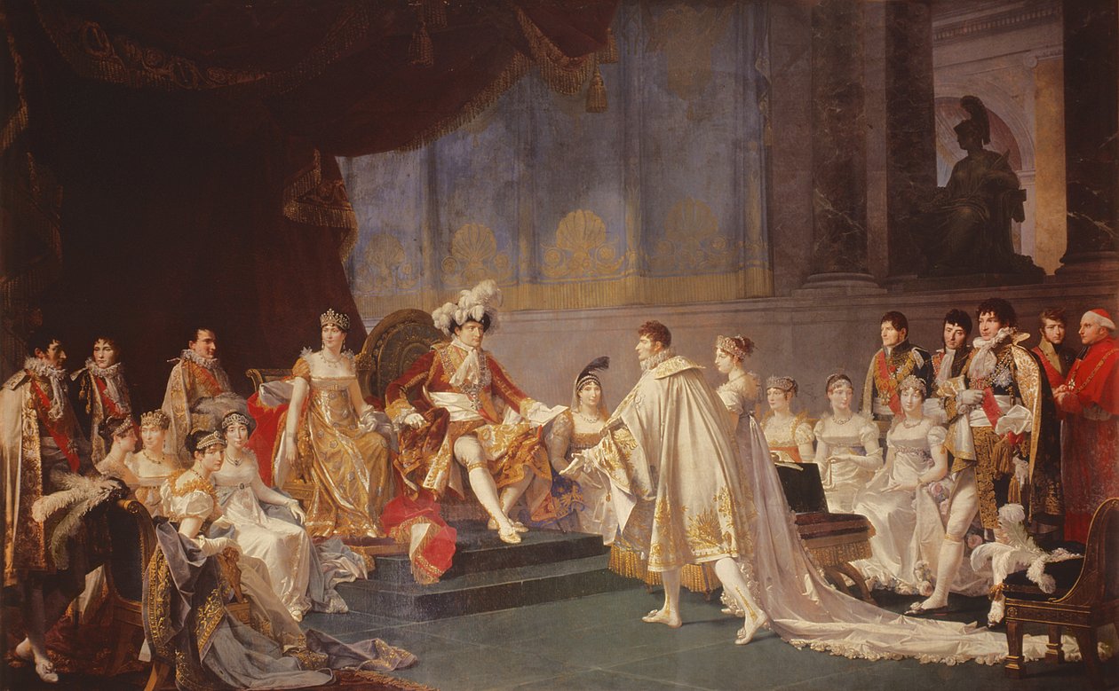 Les fiançailles du prince Jérôme Bonaparte et de la princesse Catharina Frederica de Wurtemberg, à Paris, le 22 août 1807 - Jean Baptiste Regnault