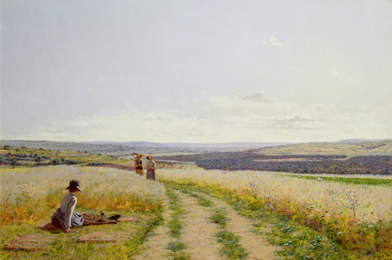 Fille dans les champs - Jean F. Monchablon