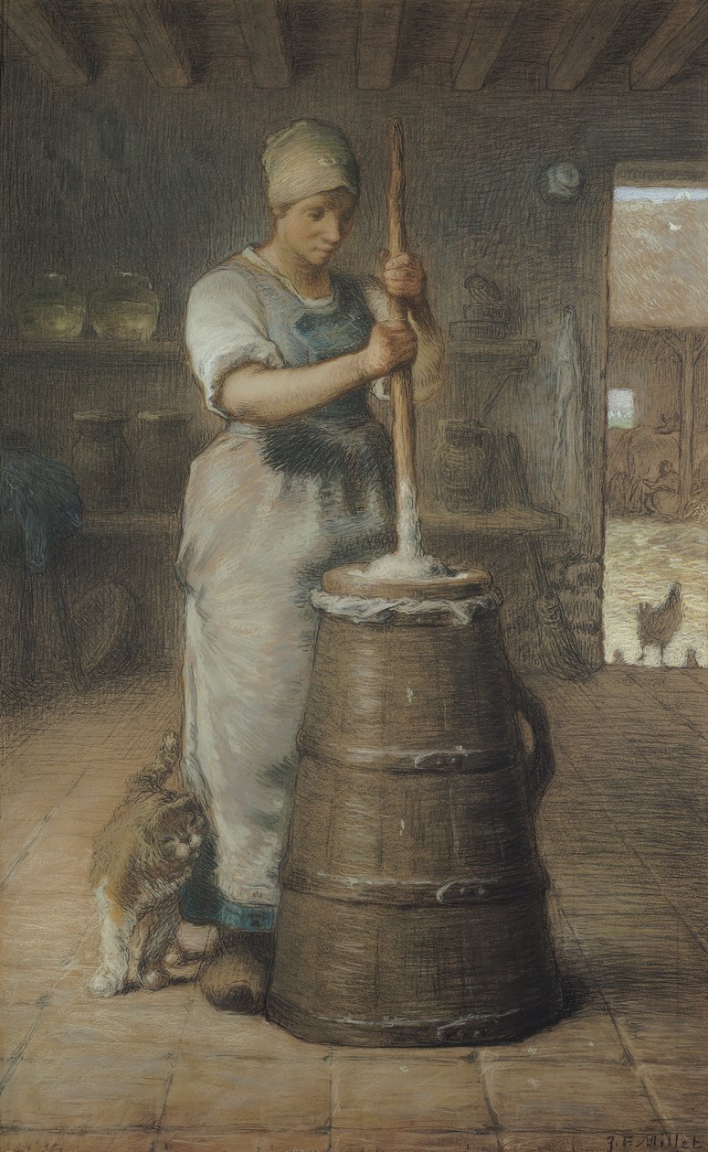 Barattage du beurre, 1866-68 - Jean-Francois Millet