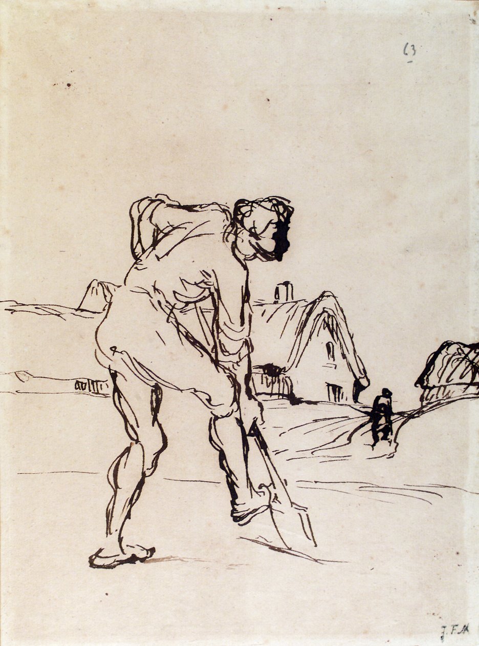 Paysanne creusant - Jean Francois Millet