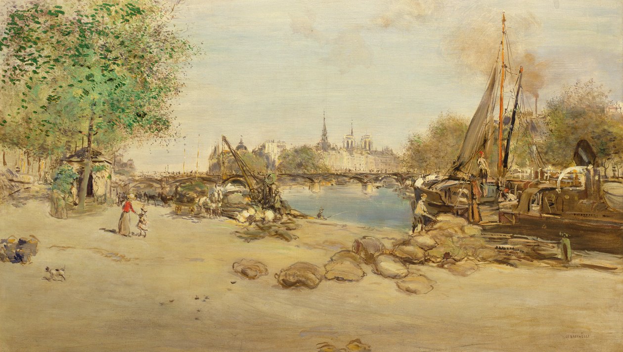 Le Port Saint-Nicolas à Paris - Jean Francois Raffaelli