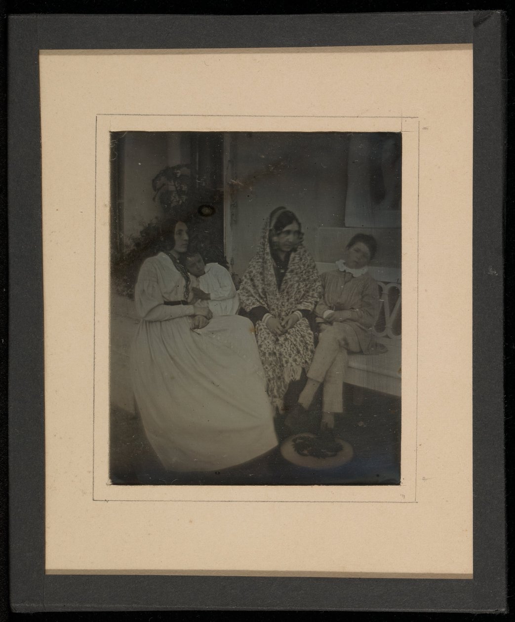 Portrait de groupe de deux mères et deux enfants - Jean Gabriel Eynard