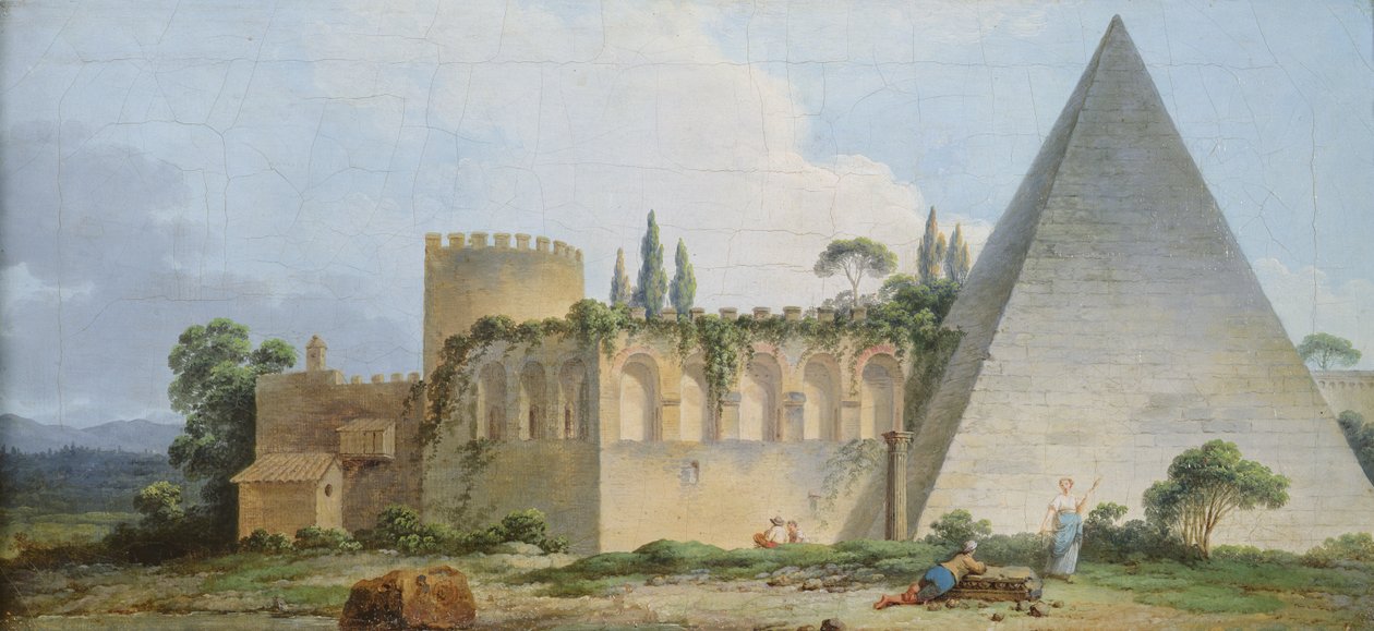 Tombe de Caius Cestius, Rome - Jean Jacques Francois Le Barbier