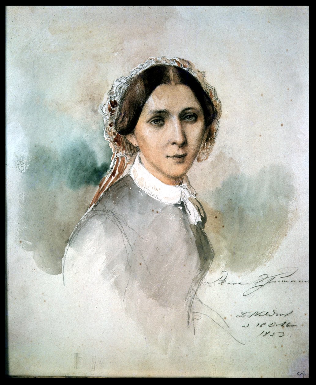 Portrait de Clara Schumann (1819-96) 1853 - Jean Joseph Bonaventure Laurens