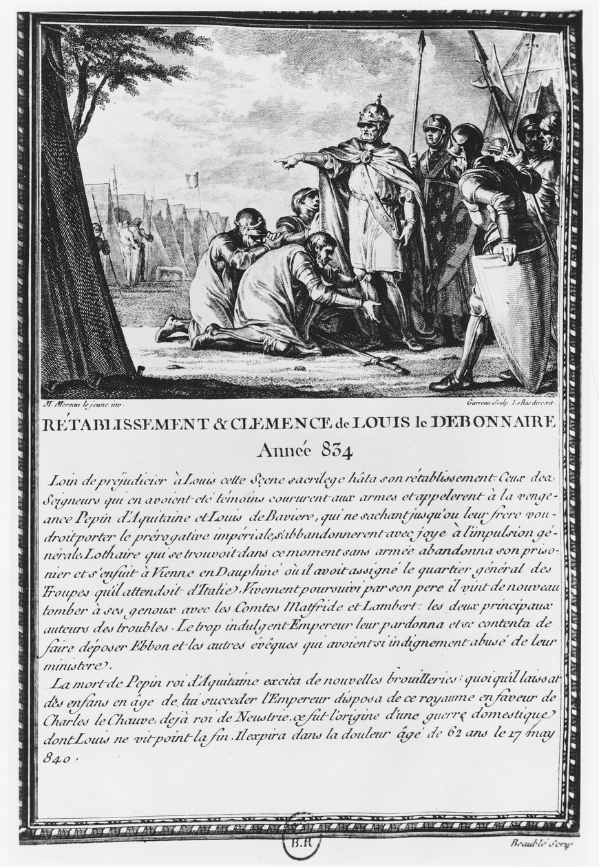 Louis Ier, le Pieux ou le Débonnaire - Jean Michel the Younger Moreau