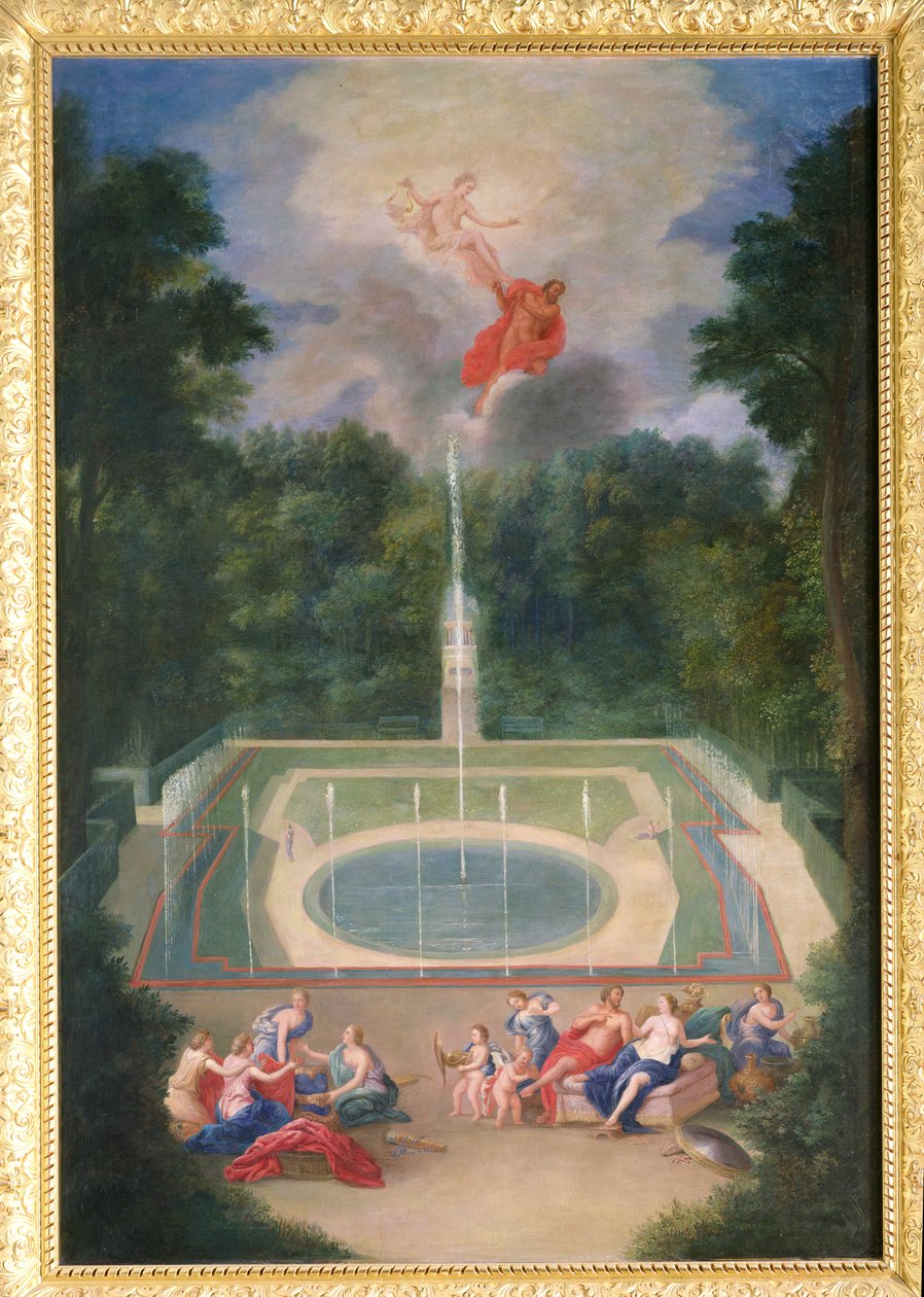 Les Bosquets de Versailles avec Mars et Vénus devant Apollon et Vulcain, 1688 - Jean the Younger Cotelle