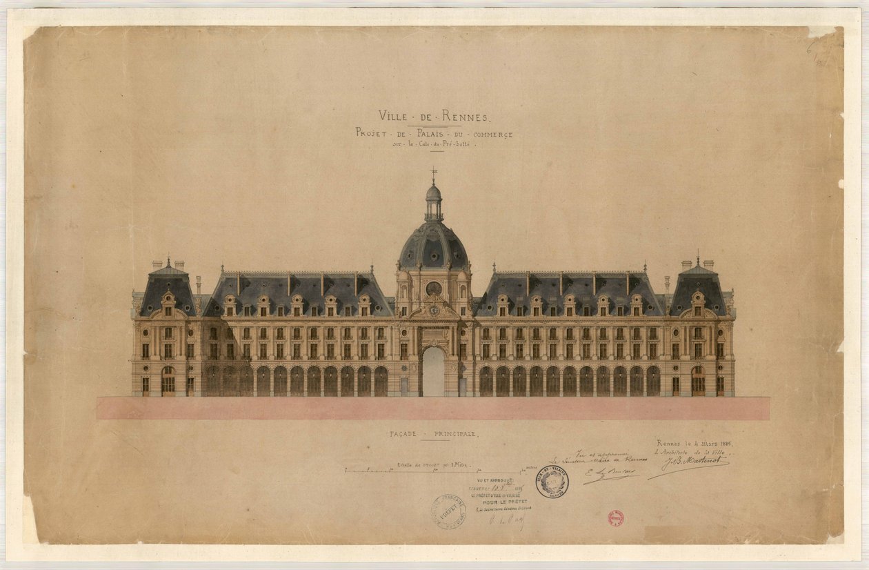 Projet de Palais du Commerce de Rennes - Jean Baptiste Martenot