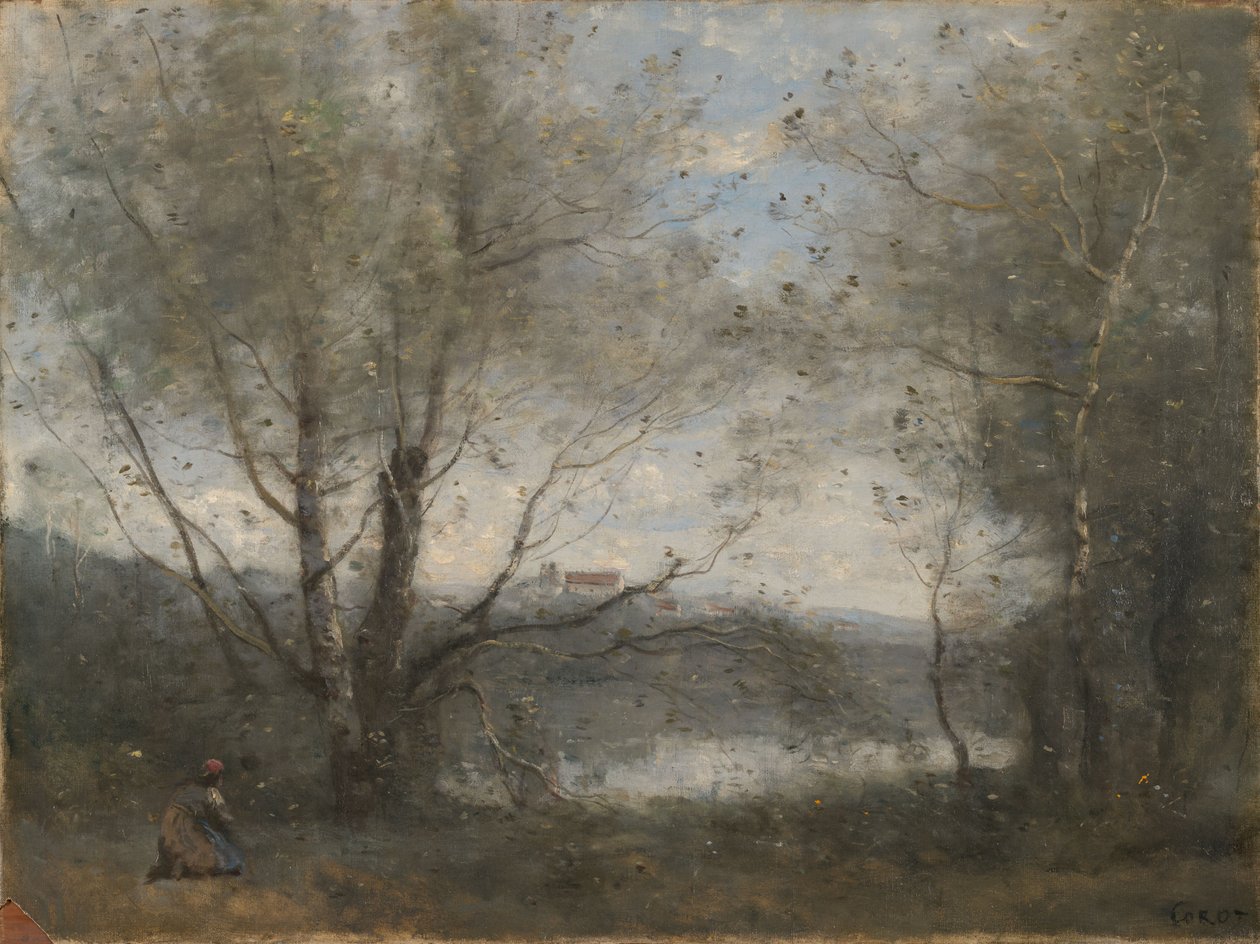 Un étang vu à travers les arbres - Jean-Baptiste-Camille Corot
