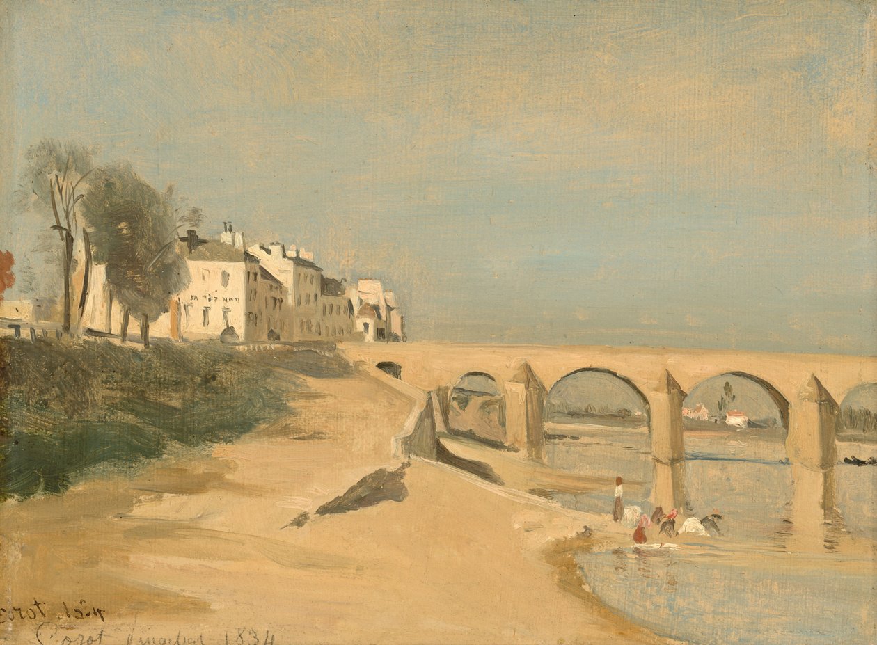 Pont sur la Saône à Mâcon - Jean-Baptiste-Camille Corot