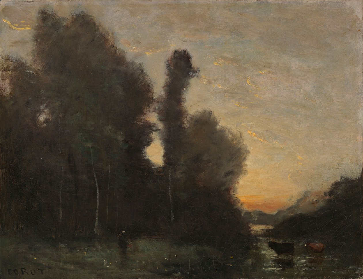 Paysage, ambiance du soir - Jean-Baptiste-Camille Corot