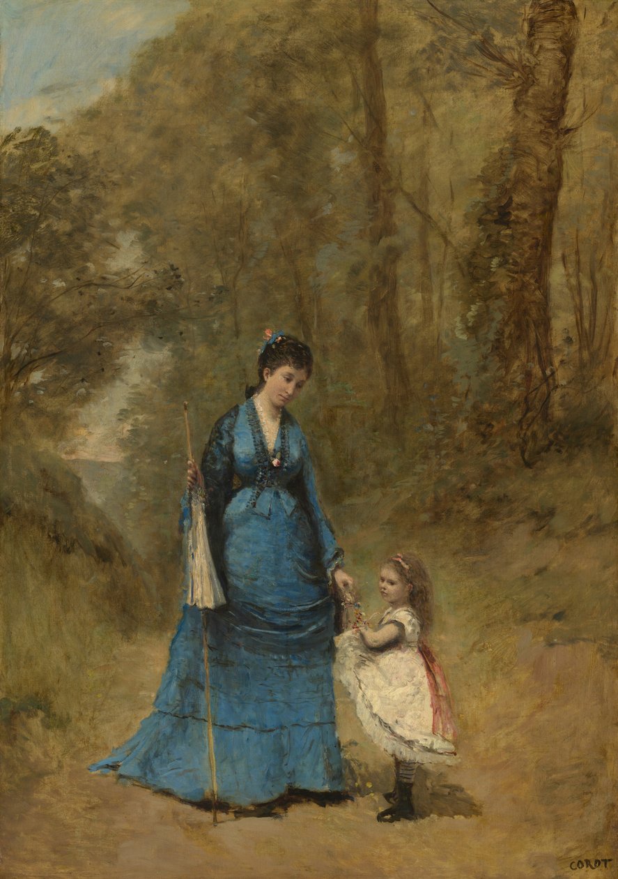 Madame Stumpf et sa fille - Jean-Baptiste-Camille Corot