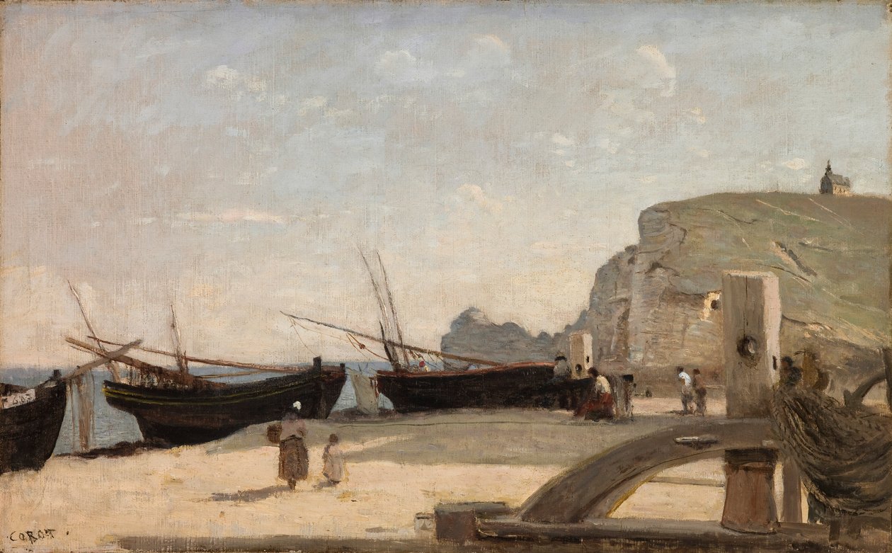 La plage, Etretat - Jean-Baptiste-Camille Corot