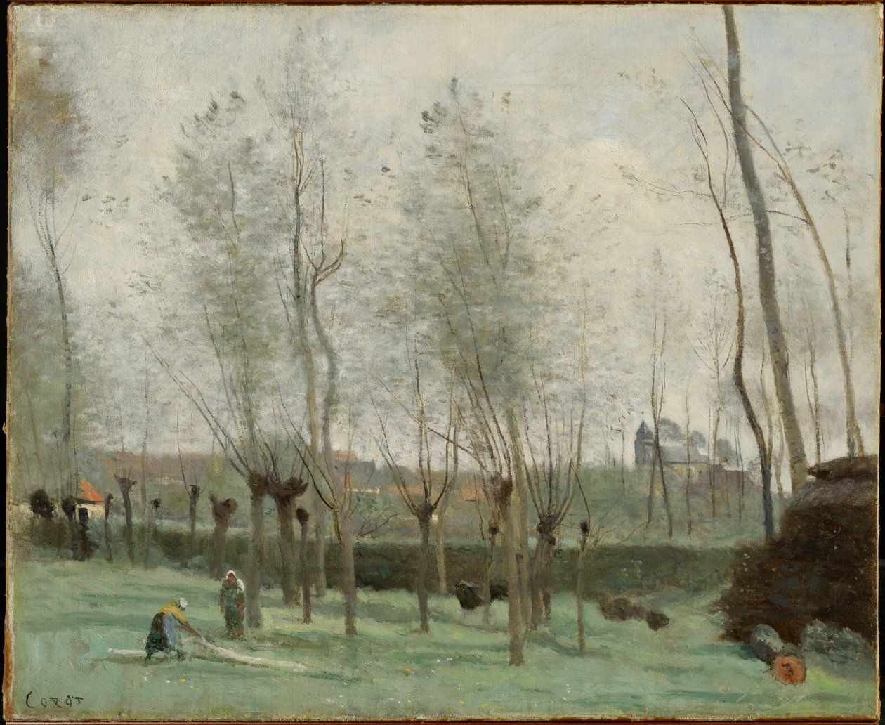 Lavandières dans un bosquet de saules - Jean-Baptiste-Camille Corot