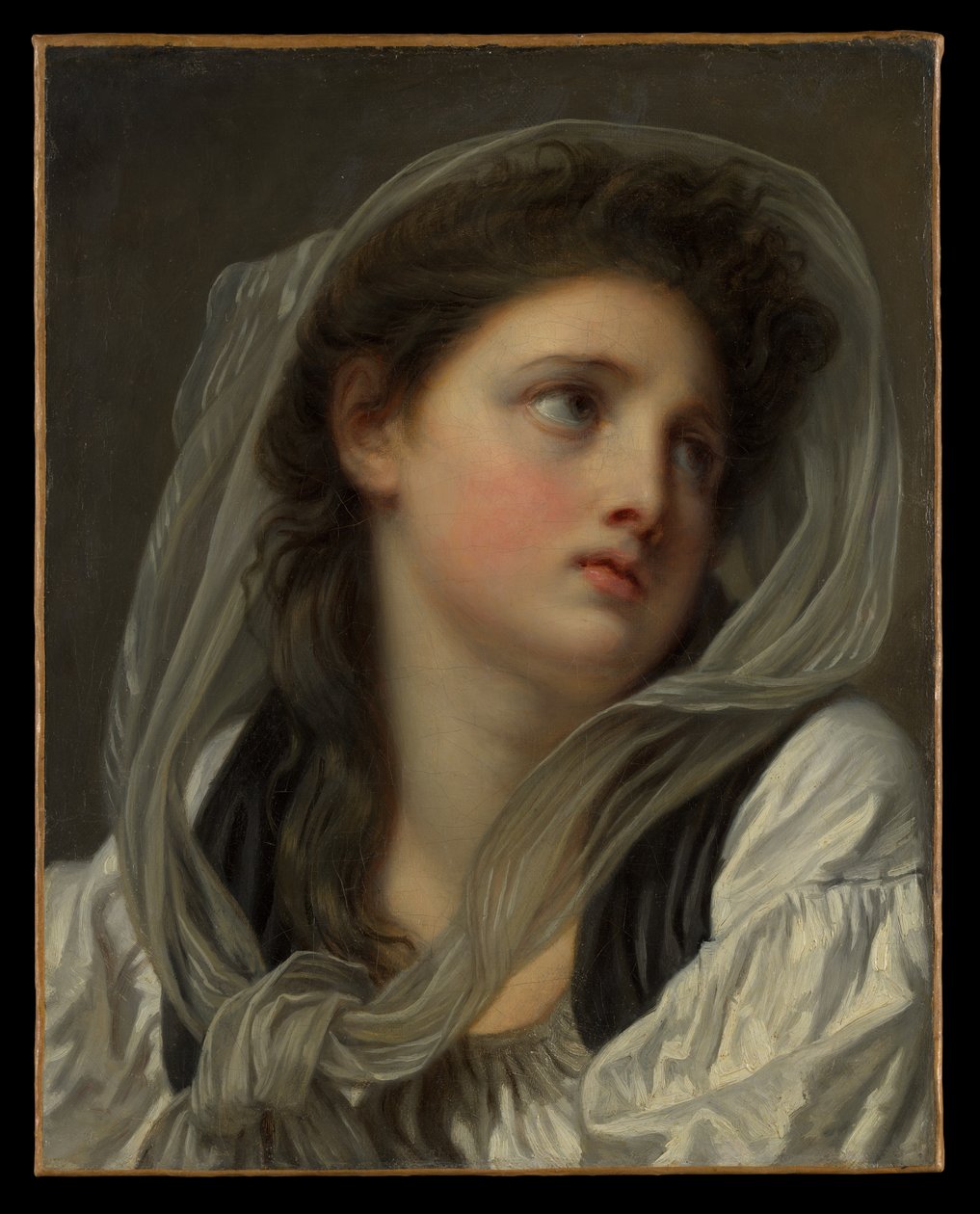 Tête de jeune femme - Jean-Baptiste Greuze