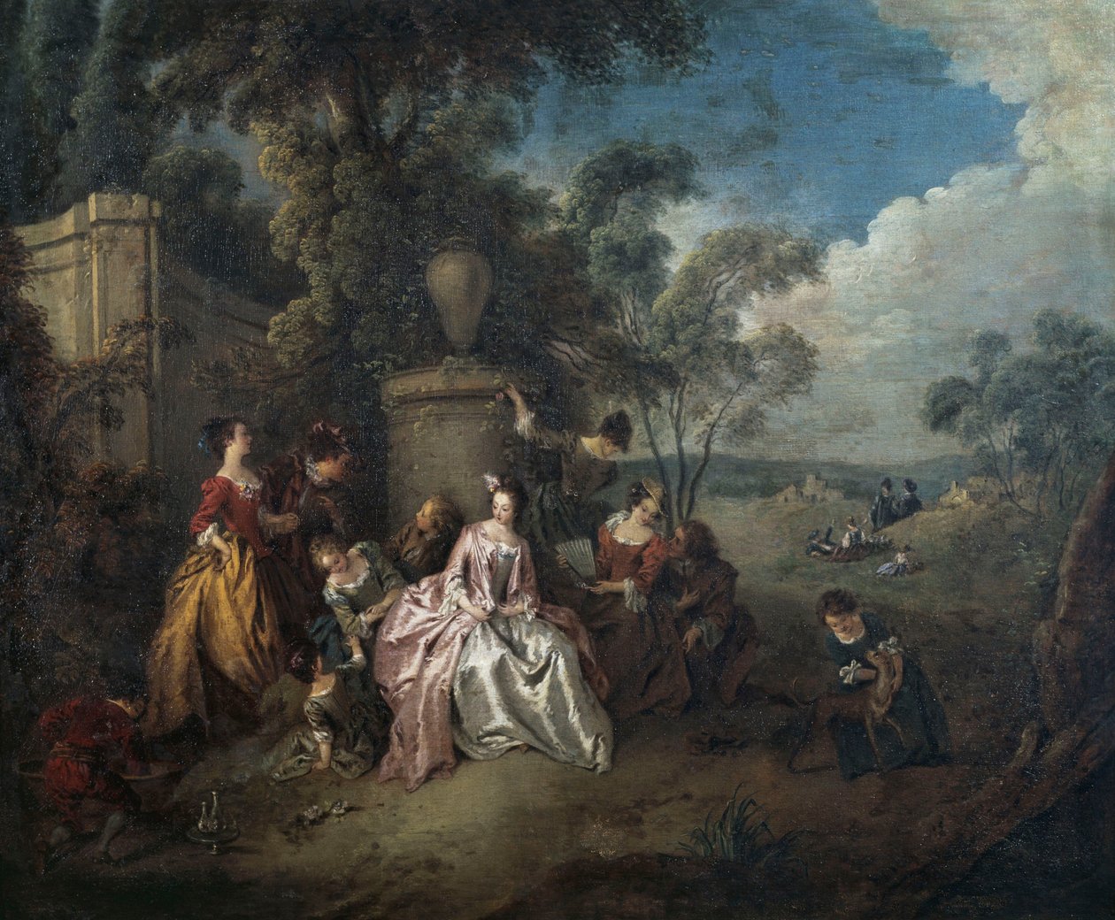 Rencontre dans le parc - Jean Baptiste Joseph Pater