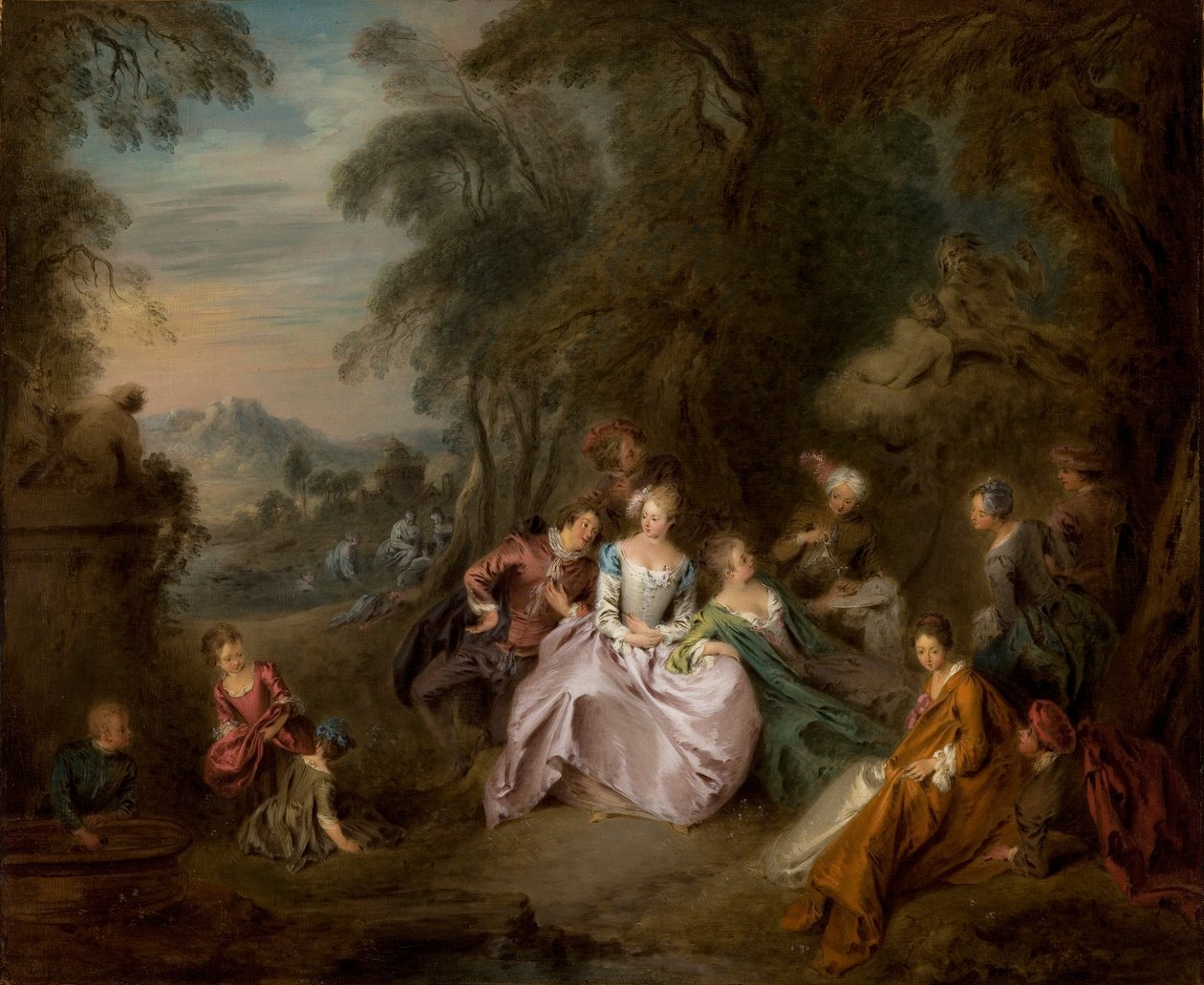 Repos dans un parc - Jean-Baptiste Joseph Pater