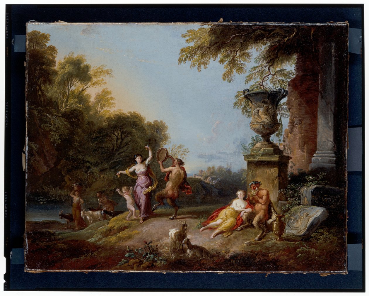 Nymphes et satyres dans un paysage fluvial - Jean Baptiste Lallemand