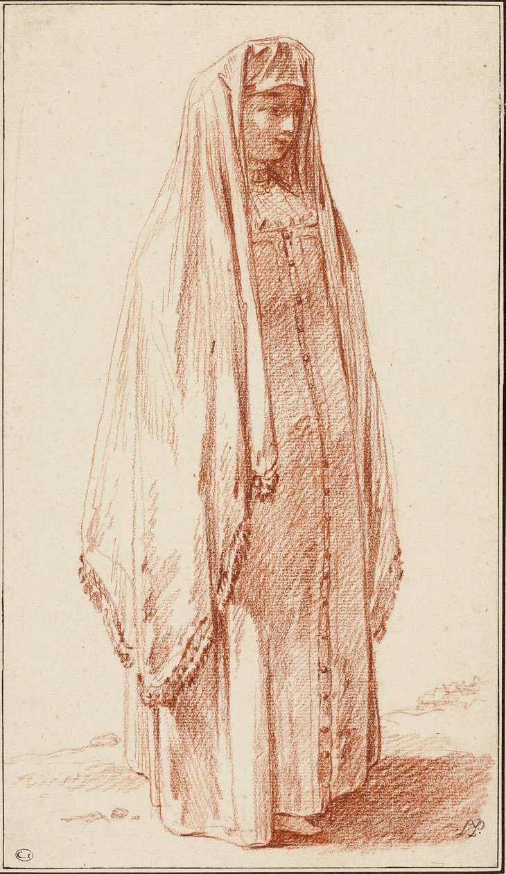 Une femme en robe russe - Jean-Baptiste Le Prince