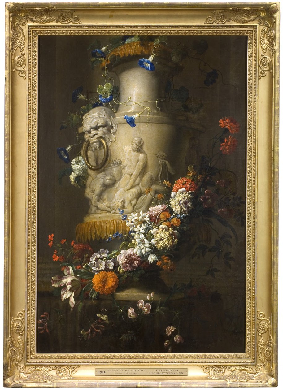 Marmorvase mit Blumengirlande - Jean-Baptiste Monnoyer