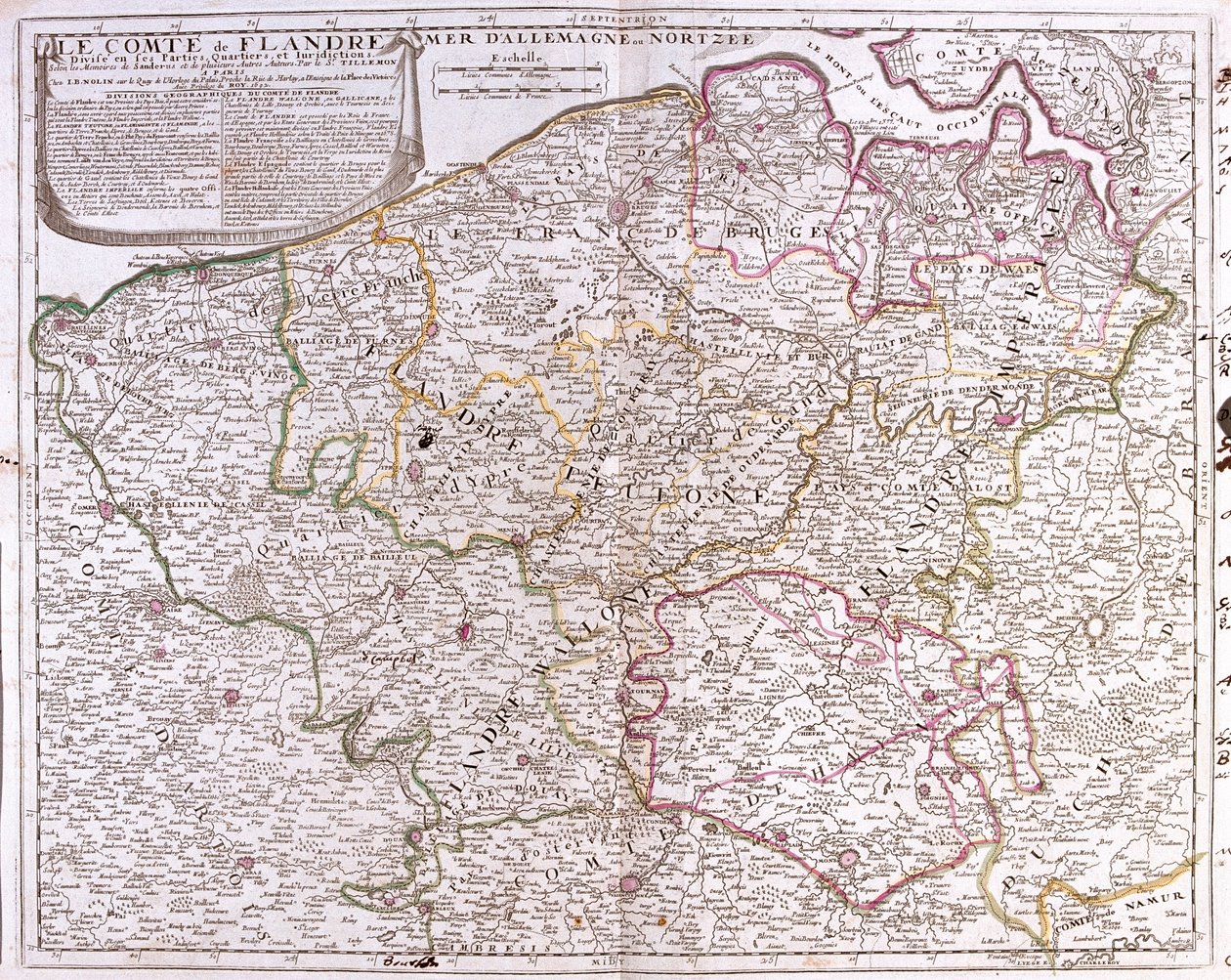 France (Région : Nord-Pas-de-Calais), une grande partie de la Belgique (sauf le sud-est), Pays-Bas (Zélande, Brabant du Nord) - Jean Baptiste Nolin