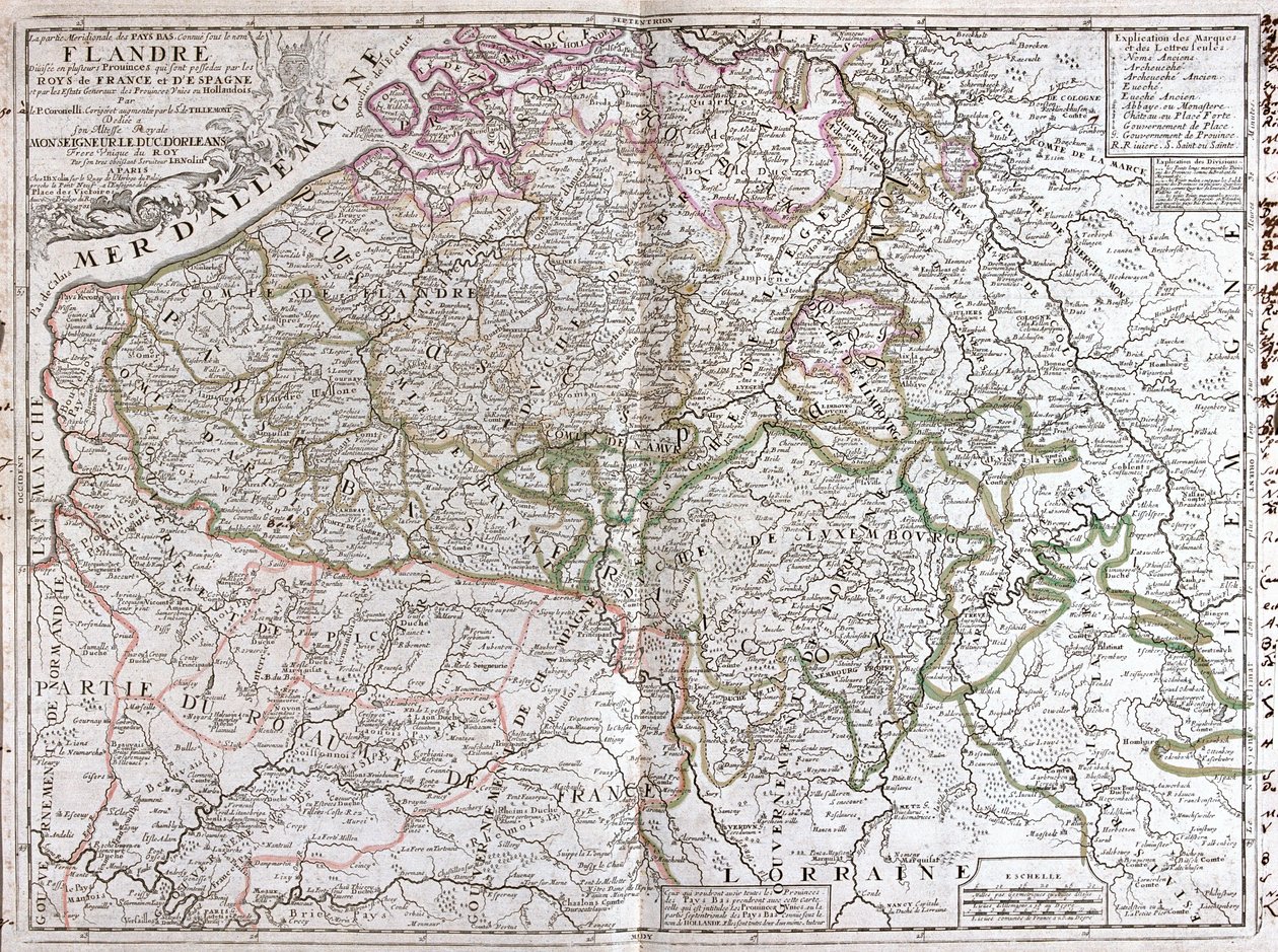 France (Région : Nord-Pas-de-Calais, Picardie, Champagne-Ardenne, Lorraine, Île-de-France), Belgique, Pays-Bas (Province : Zélande, Brabant-Septentrional, Limbourg), Allemagne (Land : Rhénanie-du-Nord-Westphalie, Rhénanie-Palatinat, Sarre), Luxembourg - Jean-Baptiste Nolin