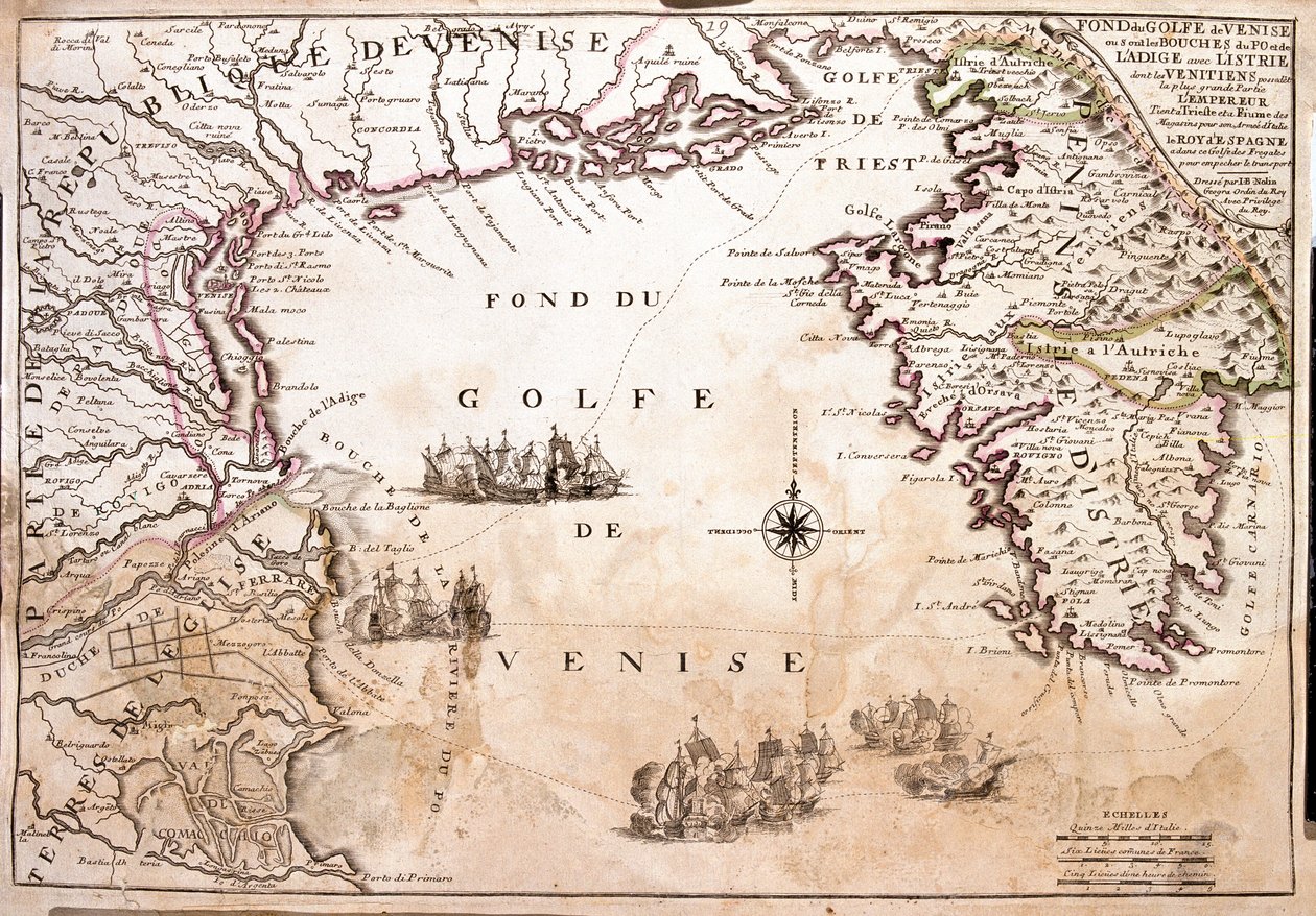 Italie (Région : sud-est de la Vénétie), Slovénie (Région statistique : Côte-Karst), Croatie (Comté : Istrie) - Jean Baptiste Nolin