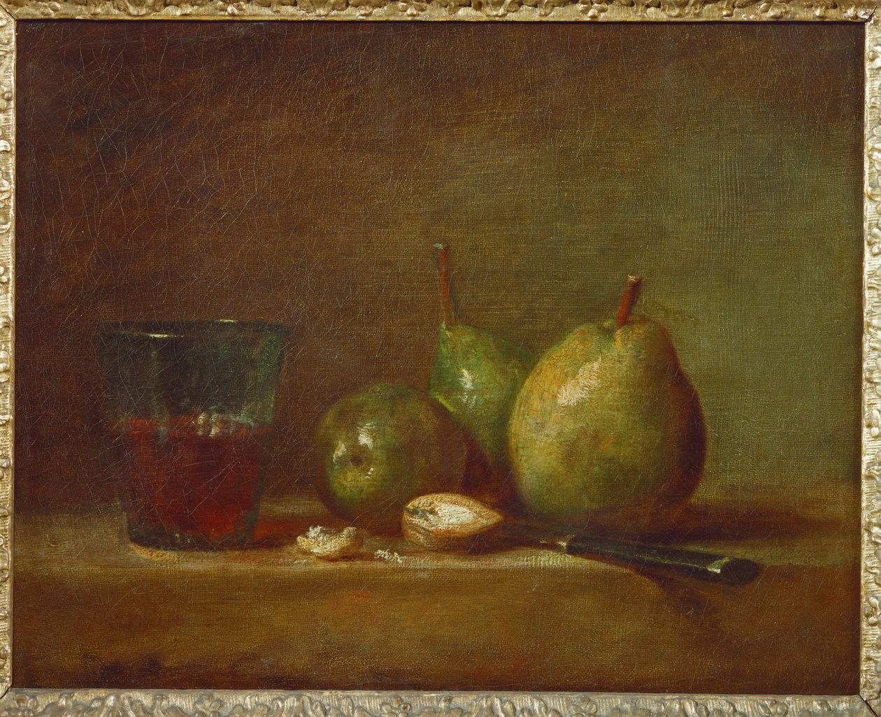 Des poires et une tasse de vin ... - Jean Baptiste Simeon Chardin