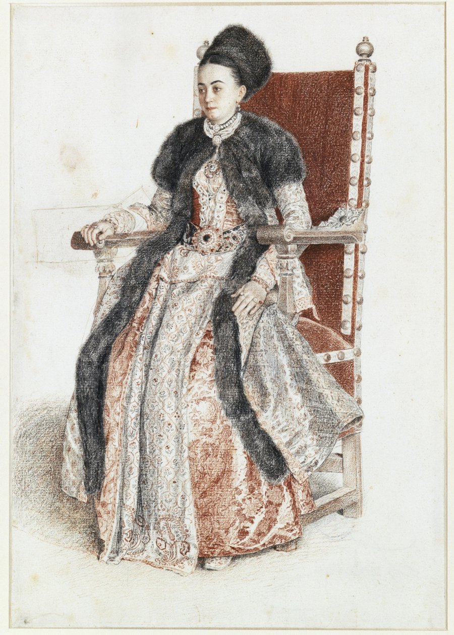Ekaterina Mavrocordato, née Catherine Rosetti, princesse de Moldavie, épouse de Constantin Mavrocordato - Jean-Étienne Liotard