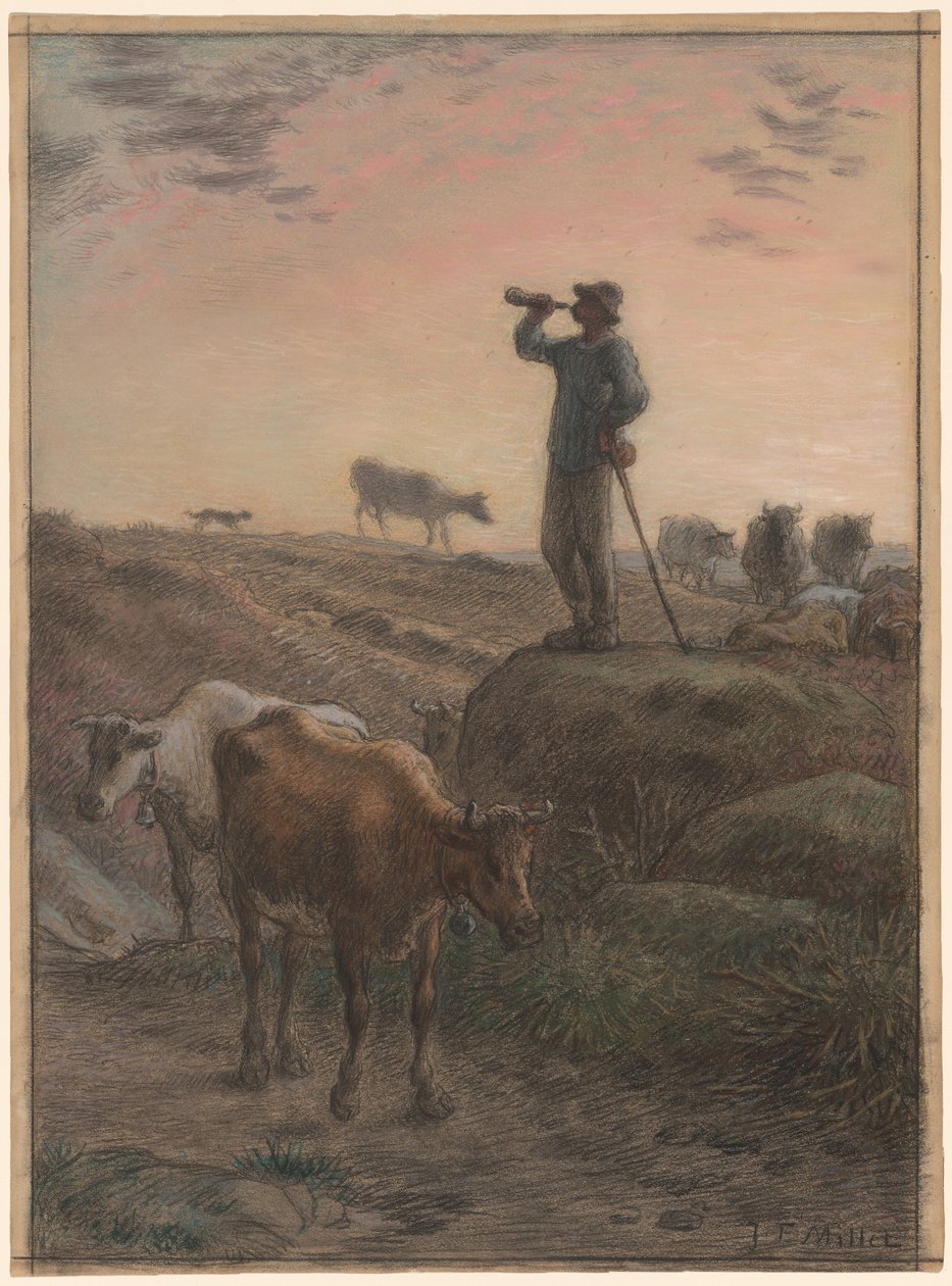 Rappel des vaches à la maison - Jean-Francois Millet