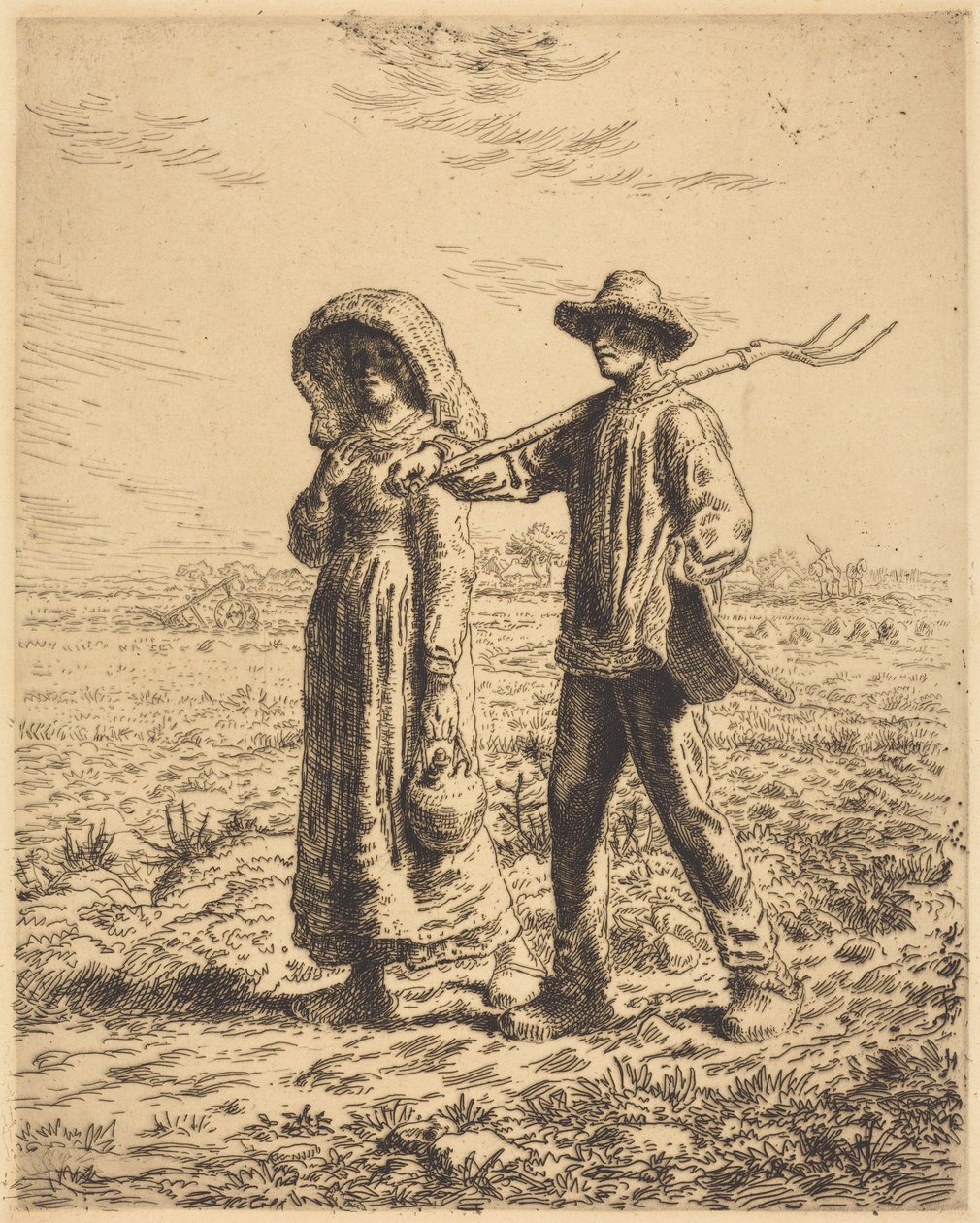 Départ pour le travail - Jean-Francois Millet