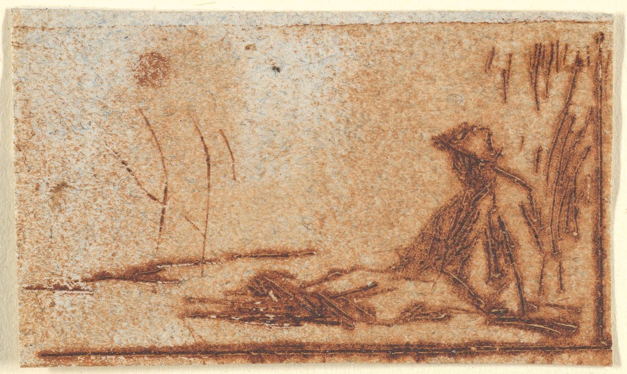 Sitzender Bauer - Jean-Francois Millet