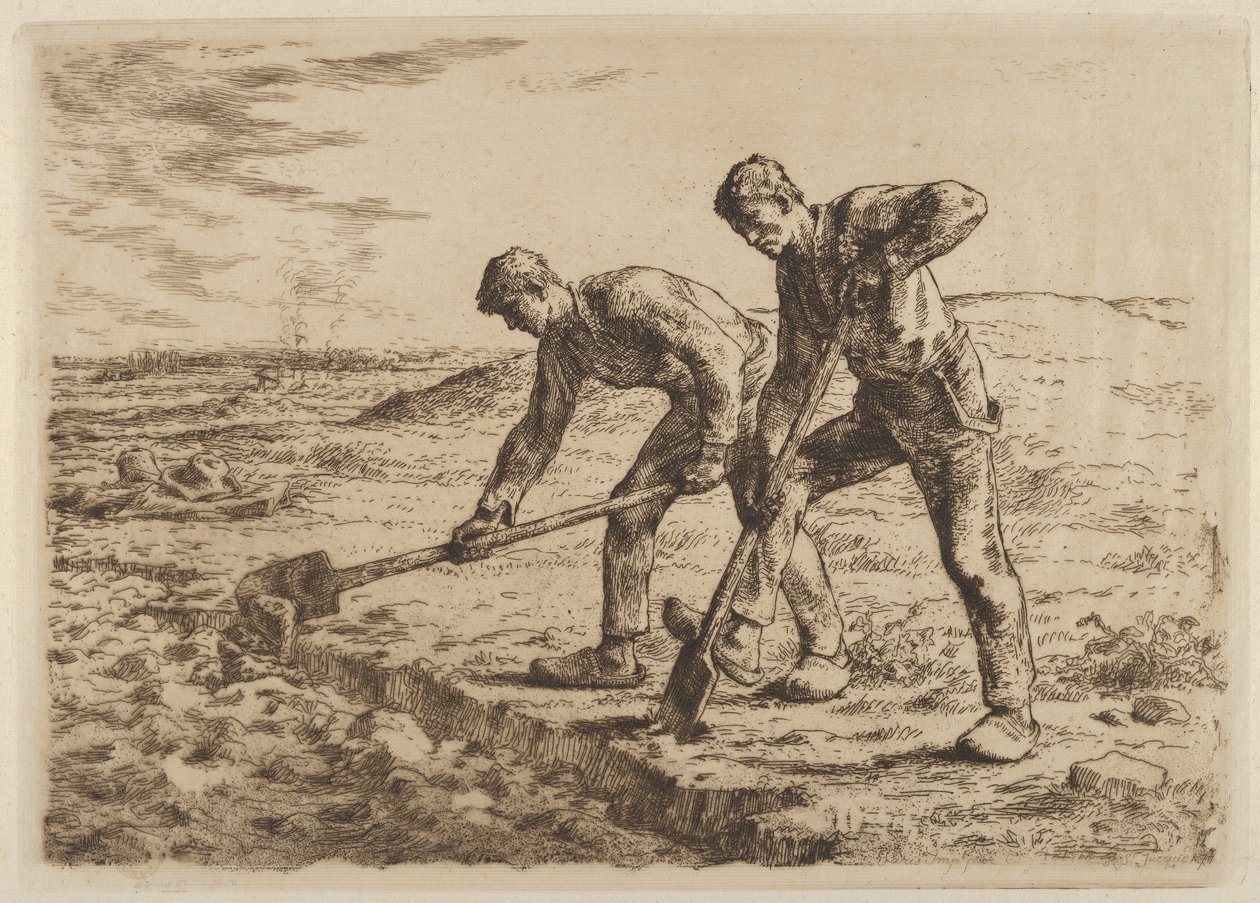 Les fossoyeurs - Jean-Francois Millet