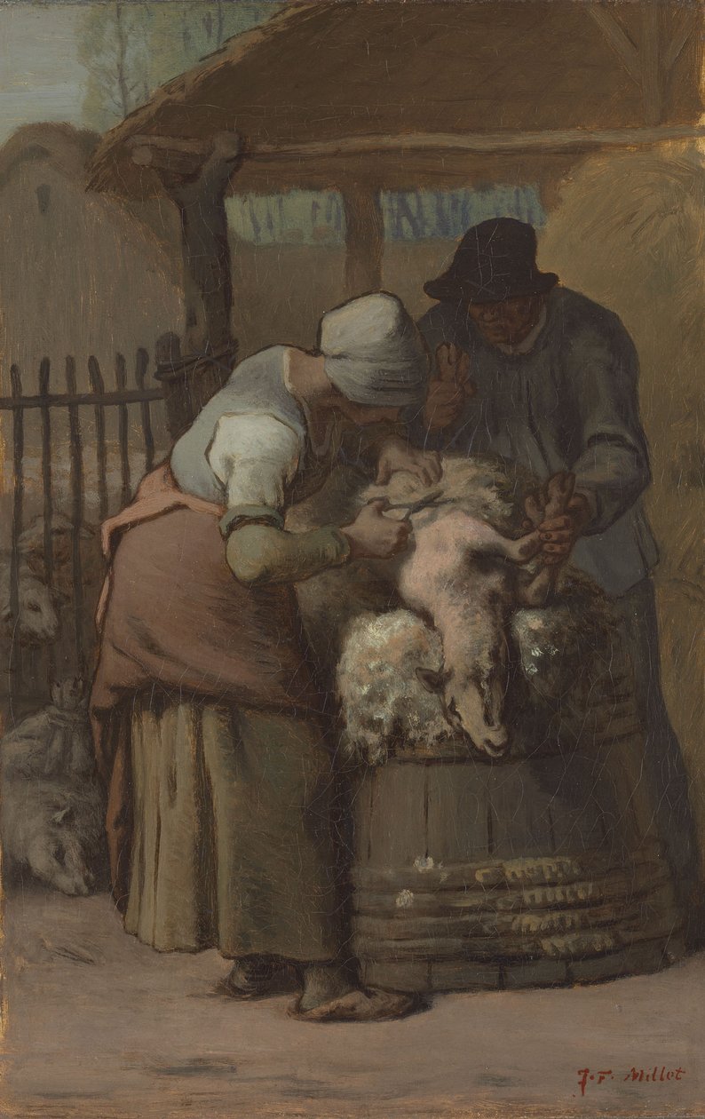 Les Oreillers de moutons - Jean-Francois Millet