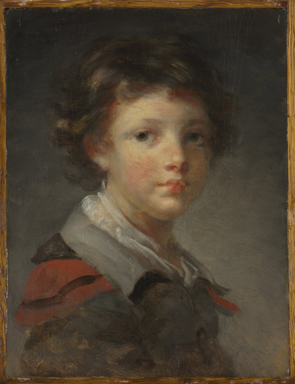 Un garçon dans un manteau doublé de rouge - Jean-Honore Fragonard