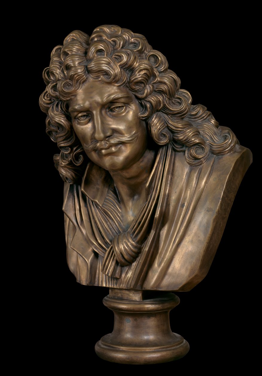 Buste en bronze de Molière - Jean Jacques Caffieri