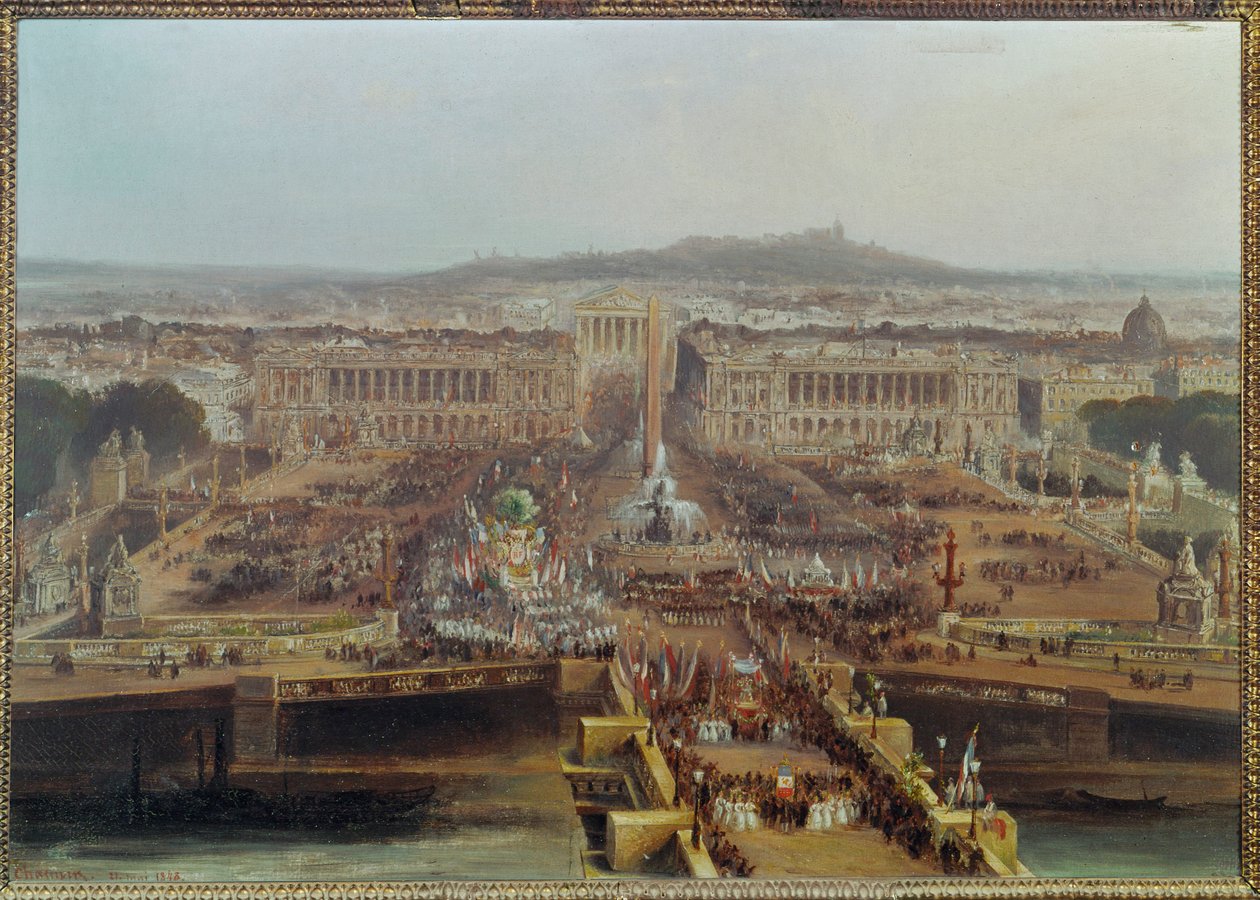 Fête de la Concorde du 21 mai ... (peinture sur toile) - Jean-Jacques Champin